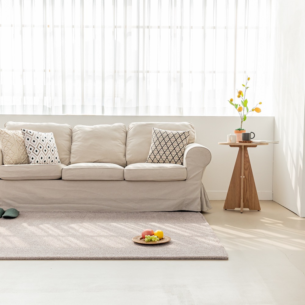 먼지없는 워셔블 장모 온감 러그 대형 거실 침실 원룸 노바 라이트그레이, 100x150