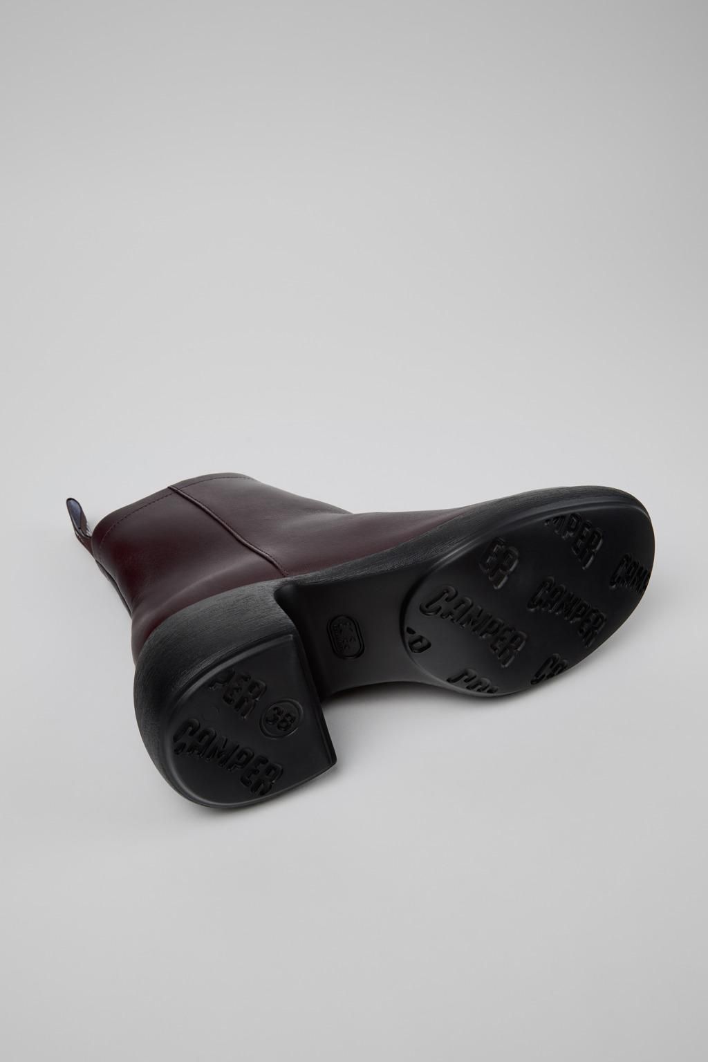 캠퍼 모던 청키힐 앵클부츠 Thelma II K400784-004 BURGUNDY - 상세 이미지 5