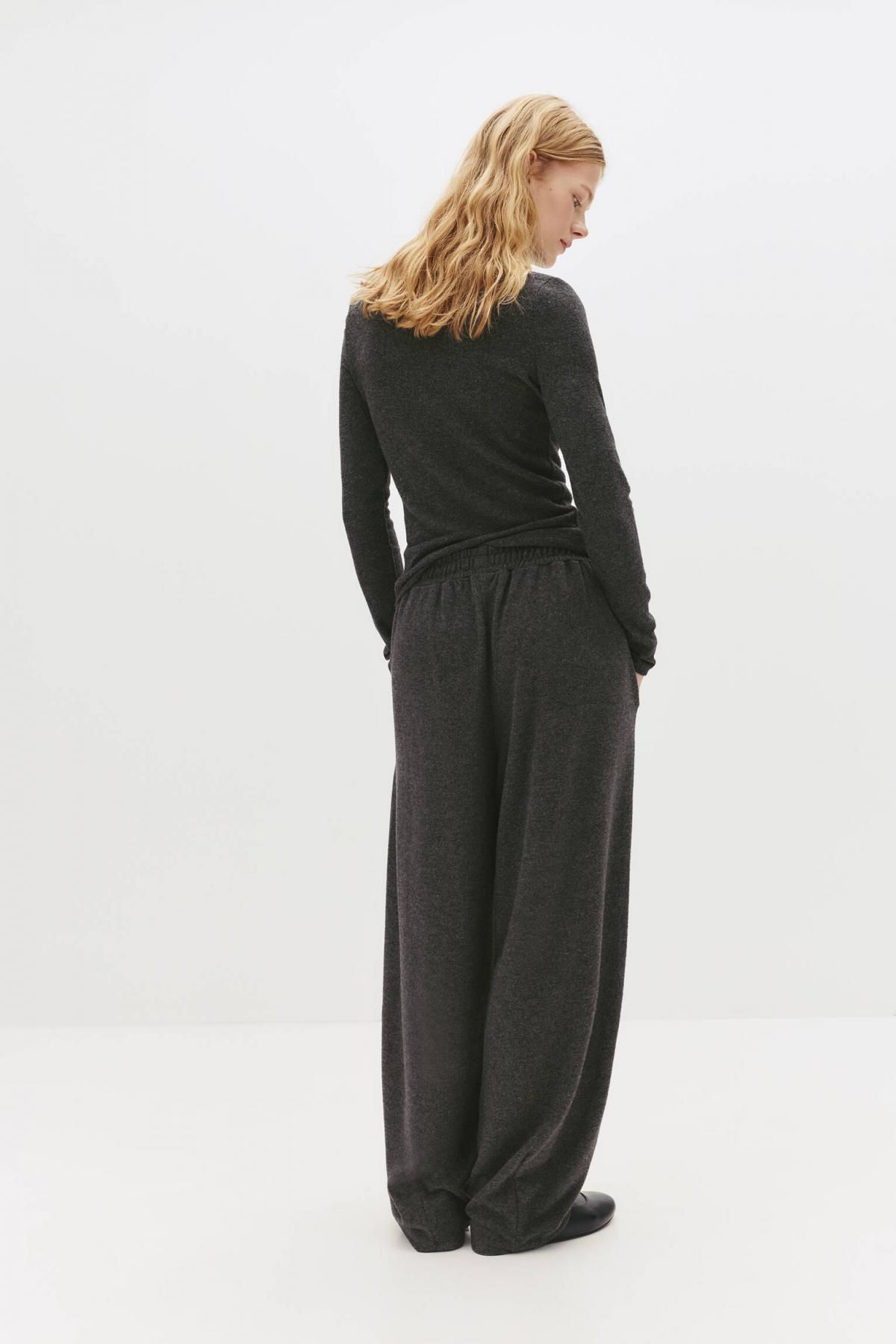 풀앤베어 소프트터치 니트 배럴 팬츠 7675/351 ANTHRACITE GREY - 상세 이미지 3