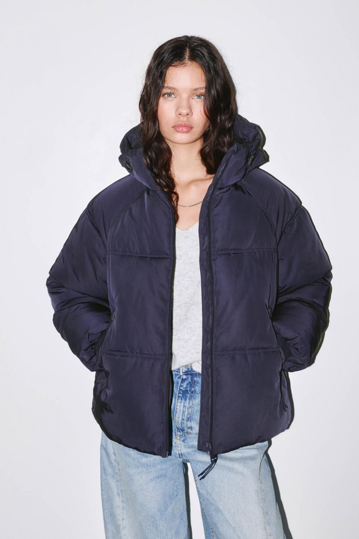 풀앤베어 테크니컬 오버핏 후드 패딩 점퍼 7701/369 NAVY - 상세 이미지 2