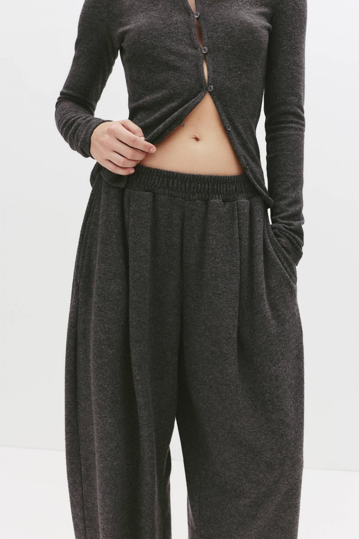 풀앤베어 소프트터치 니트 배럴 팬츠 7675/351 ANTHRACITE GREY - 상세 이미지 4