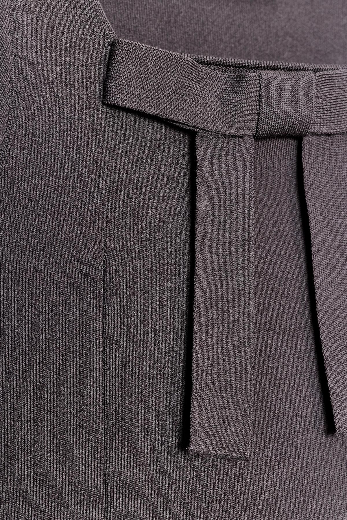 자라 모던 리본 디테일 니트 반팔 탑 4192/156 CHARCOAL GREY - 상세 이미지 3