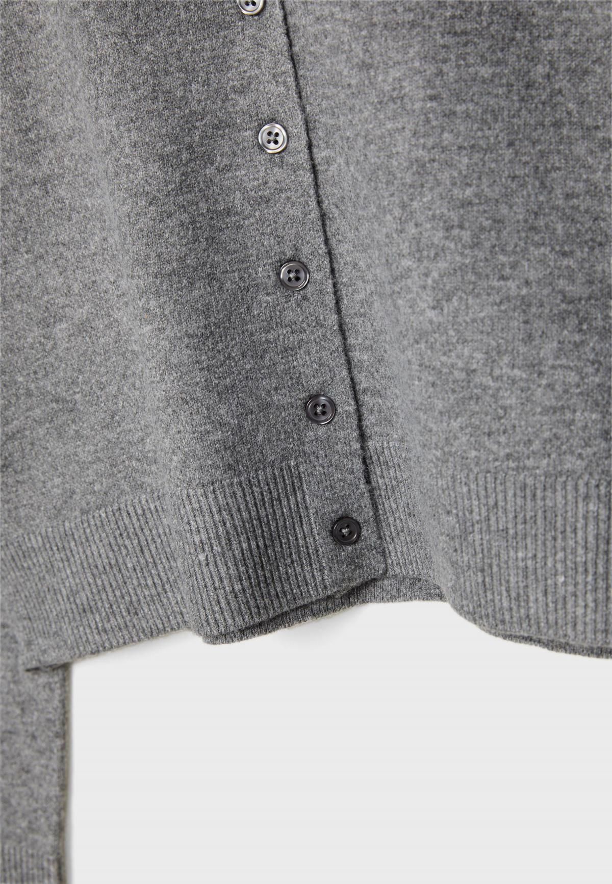 스트라디바리우스 소프트터치 라운드넥 니트 버튼업 가디건 5034/465 DARK GREY - 상세 이미지 3