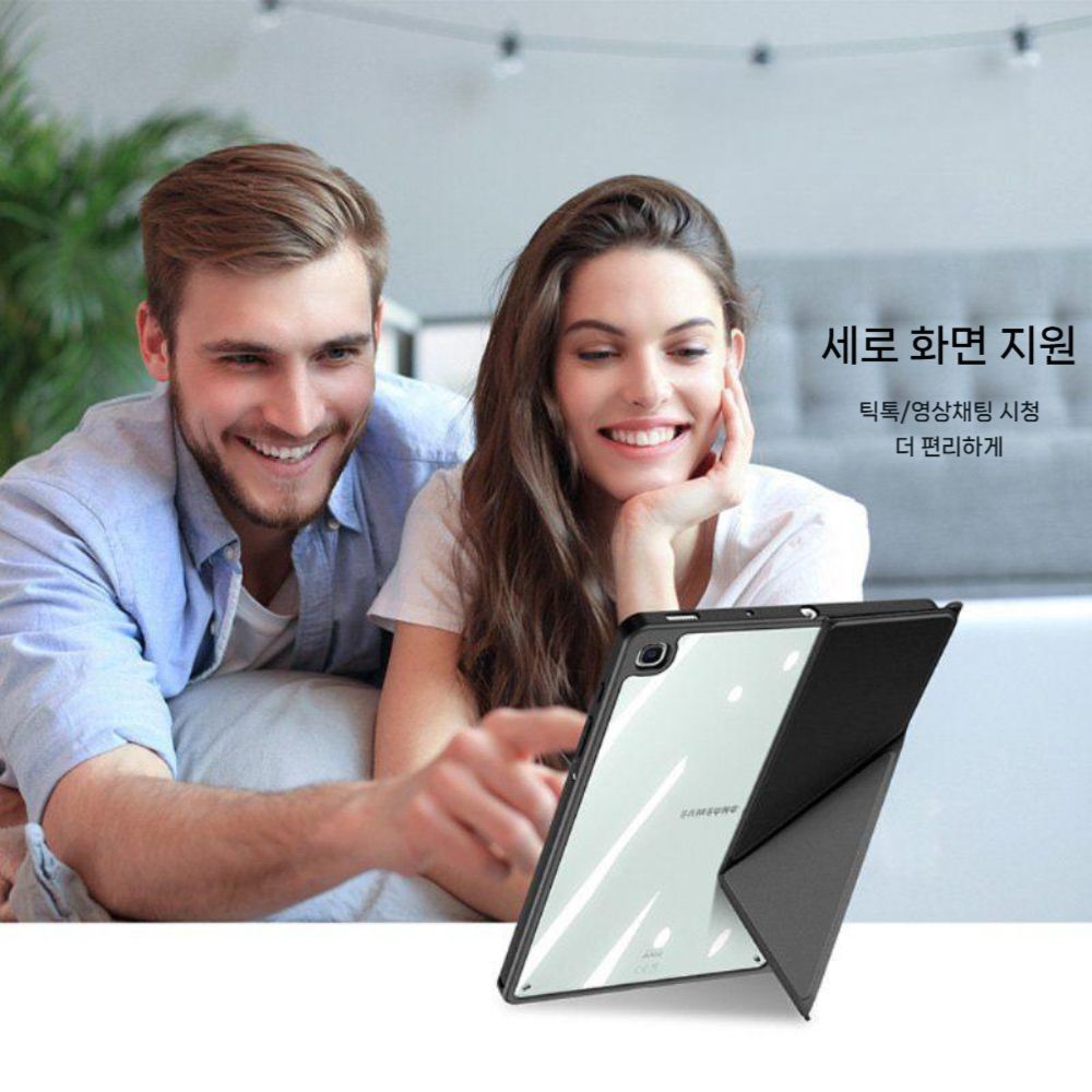 갤럭시탭 s11 울트라 케이스 투명 버클 분리형 s펜 슬롯 아크릴 하드 커버 - 상세 이미지 5