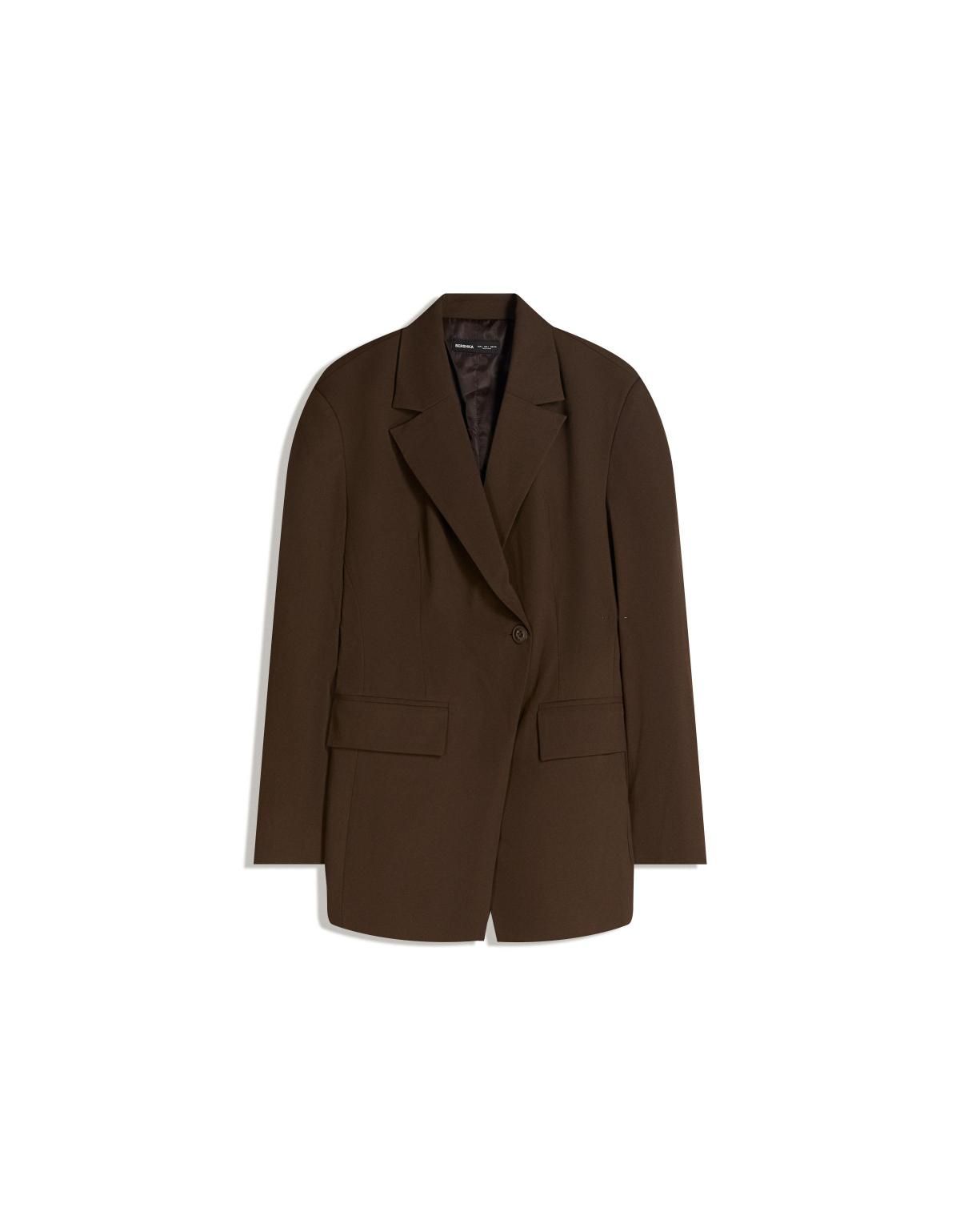 버쉬카 테일러드 싱글버튼 오버핏 블레이저 6541/710 BROWN - 상세 이미지 3