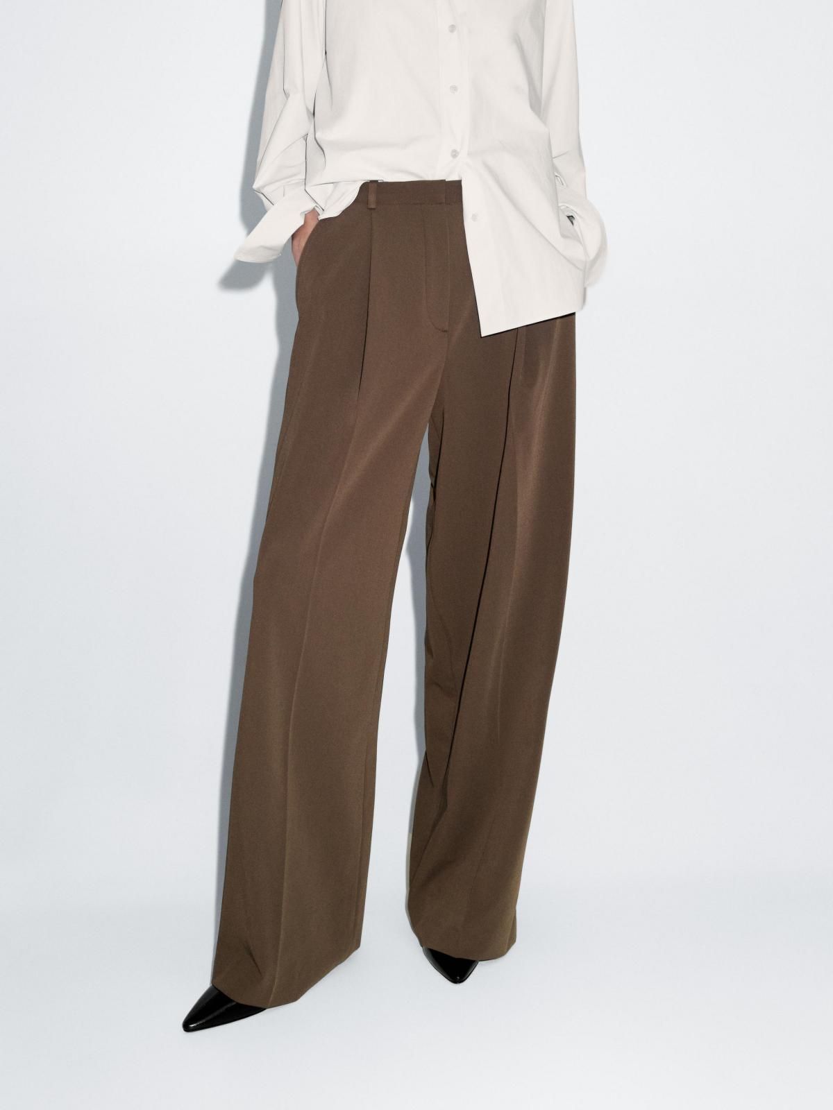 마시모두띠 테크니컬 다트 와이드 팬츠 5020/520 BROWN - 메인 이미지
