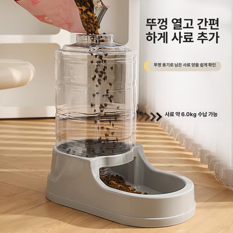 대형견 자동 급수기 골든리트리버 고양이 식수 대용량 9.4L 대용량 급수기-엘레강트그레이 - 상세 이미지 3