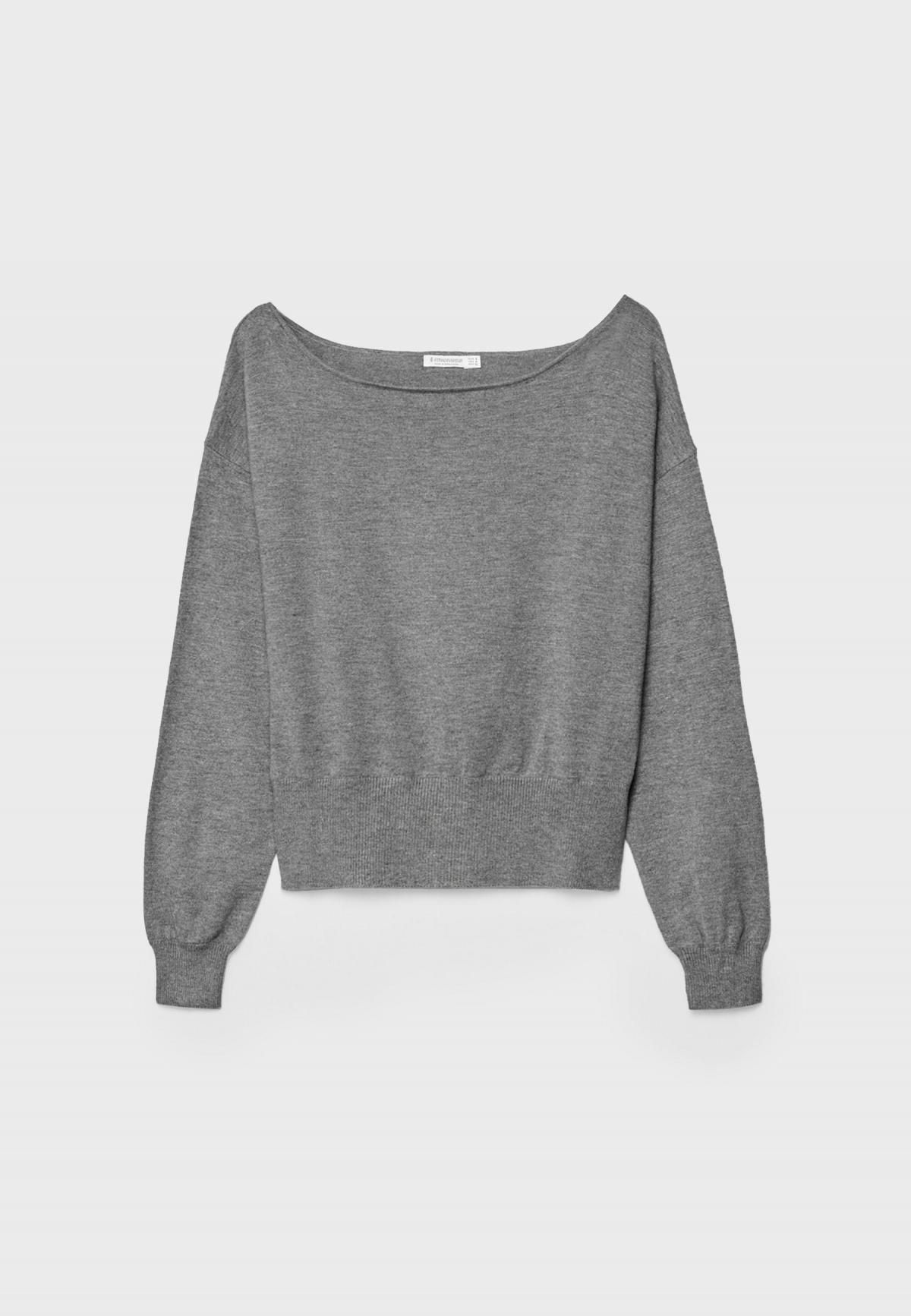 스트라디바리우스 데일리 보트넥 니트 스웨터 5065/702 DARK GREY - 상품 이미지