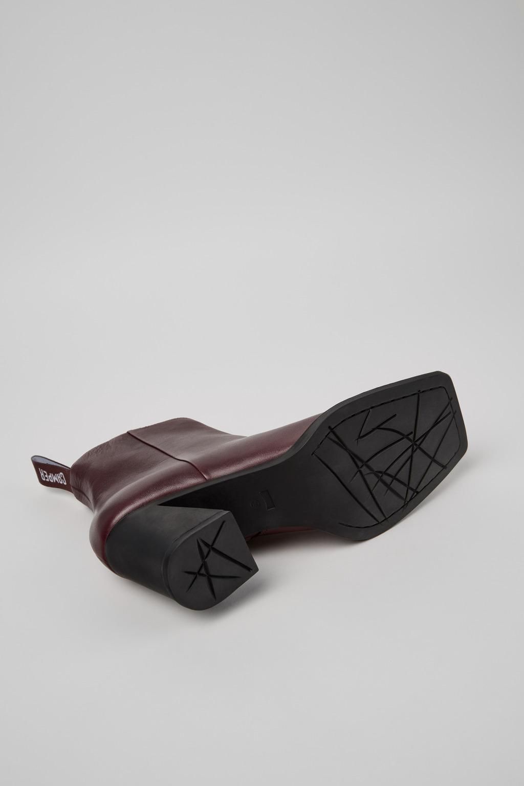 캠퍼 트렌디 스퀘어토 버건디 앵클 부츠 Karole K400581-012 BURGUNDY - 상세 이미지 5
