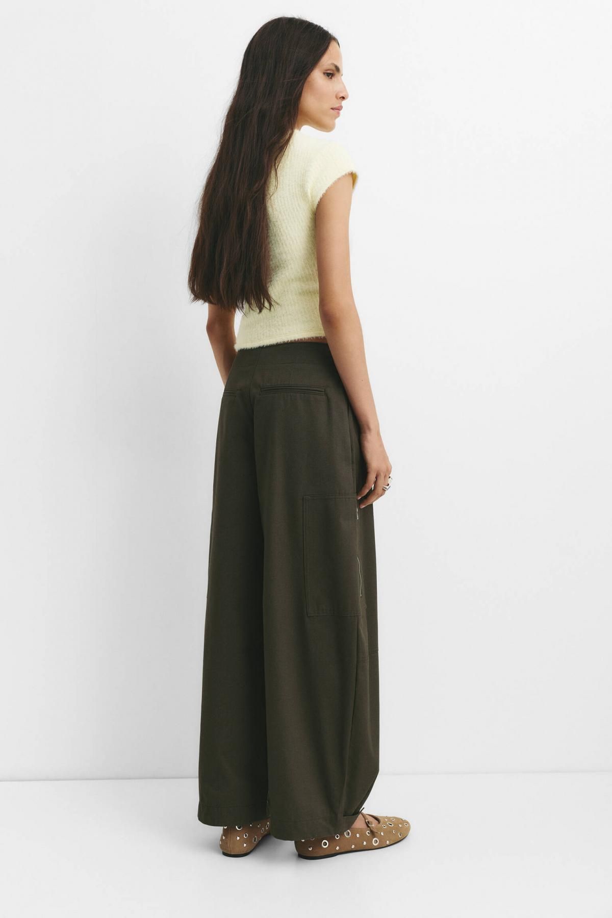 풀앤베어 카고 벌룬핏 플리츠 팬츠 7675/395 KHAKI - 상세 이미지 5