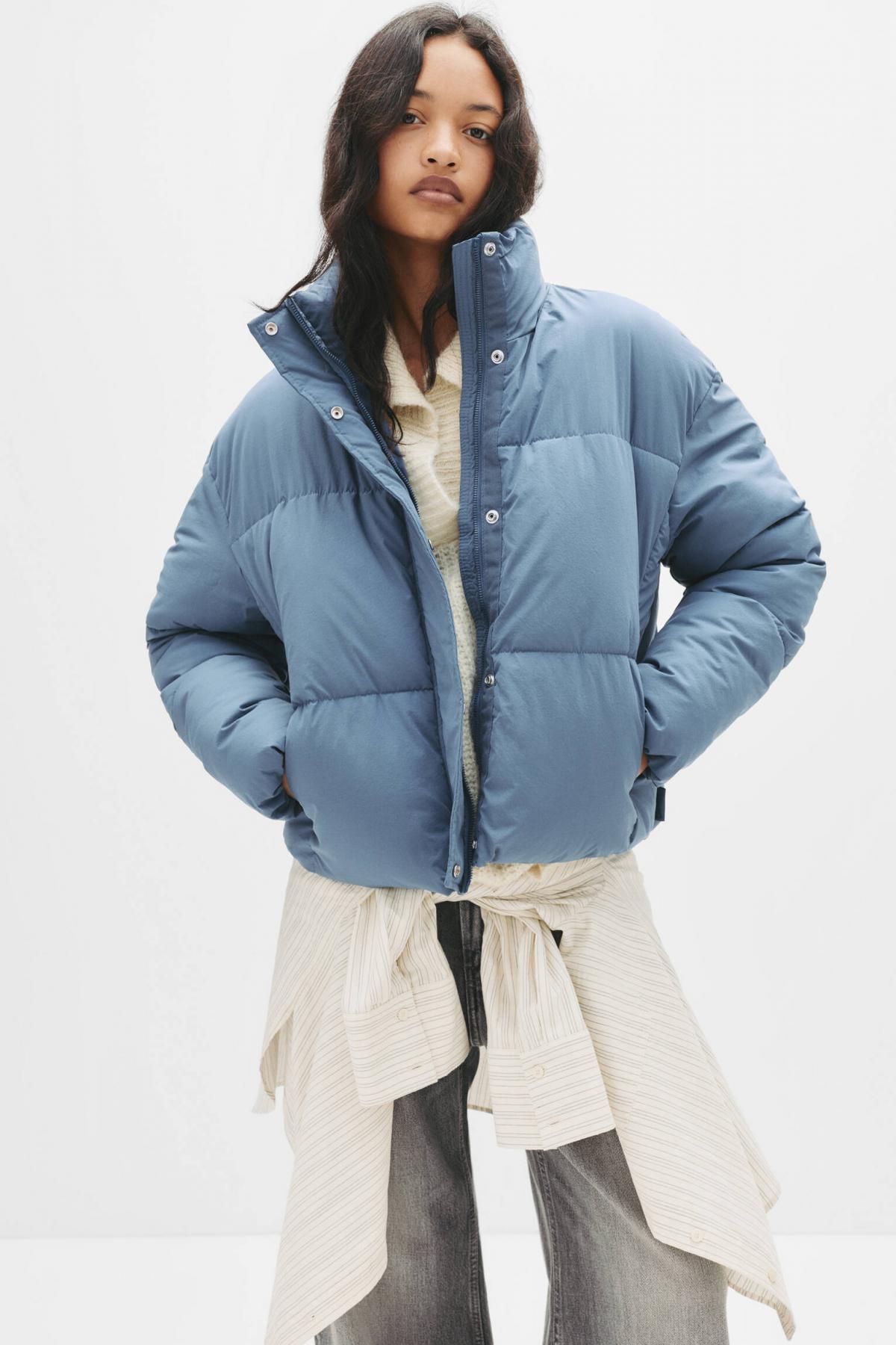 풀앤베어 테크니컬 하이넥 숏 패딩 재킷 7700/313 MEDIUM BLUE - 상세 이미지 2