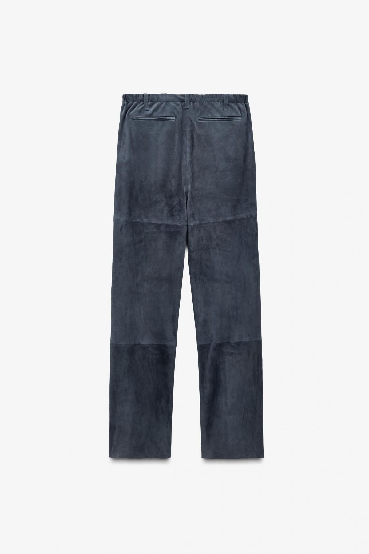 자라 프리미엄 스웨이드 와이드 팬츠 6098/913 ANTHRACITE GREY - 상세 이미지 5