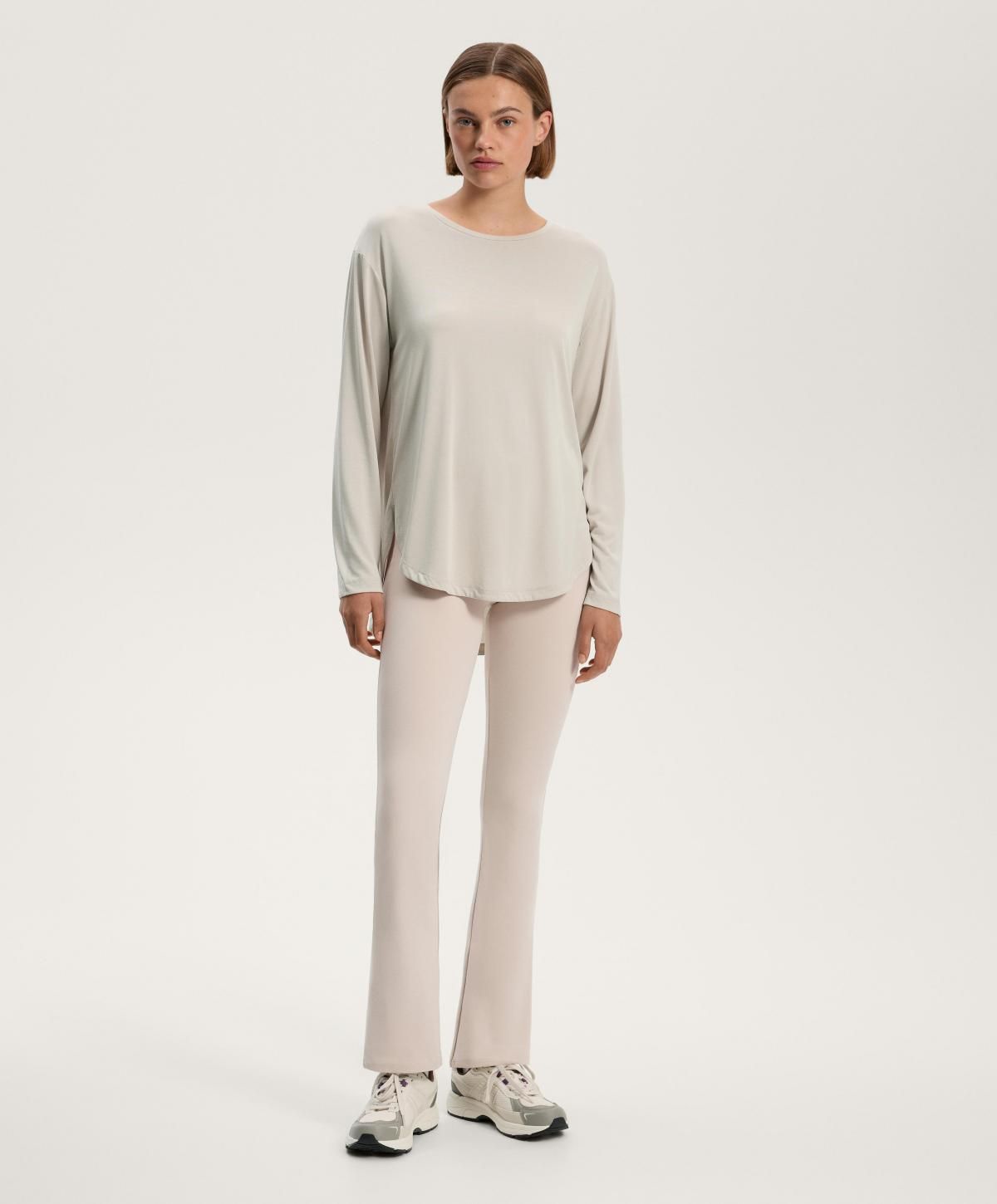 오이쇼 모달블렌드 백플리츠 라운드넥 긴팔 티셔츠 0609/314 PALEMINK - 상세 이미지 3