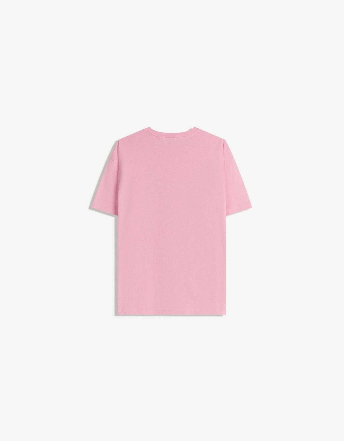 버쉬카 오버사이즈 프린트 핑크 반팔 티셔츠 7643/360 PINK - 상세 이미지 2