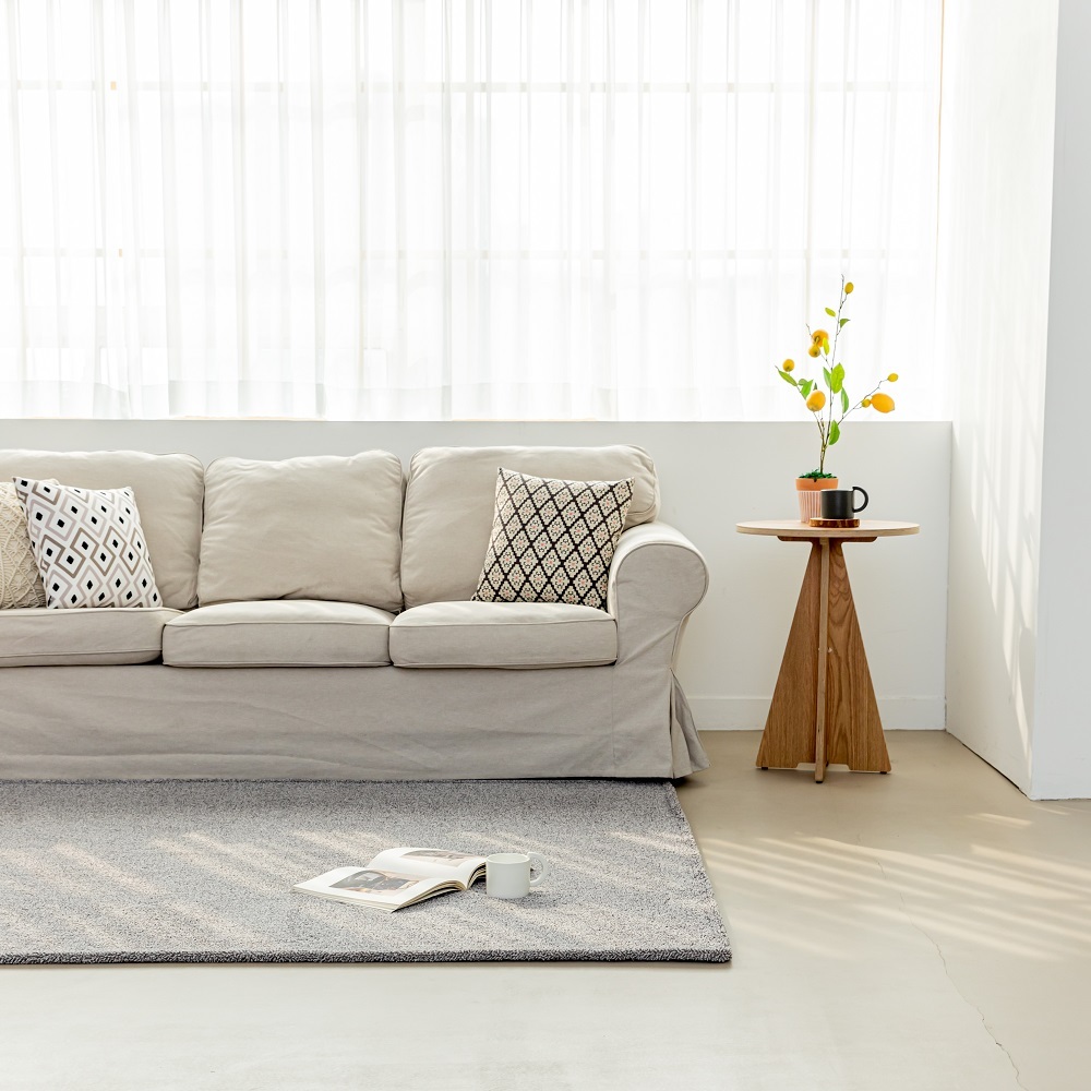 먼지없는 워셔블 장모 온감 러그 대형 거실 침실 원룸 노바 다크그레이, 200x300