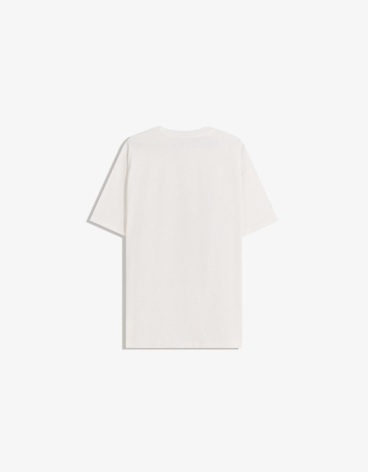 버쉬카 레이디가가 포토 프린트 오버핏 반팔 티셔츠 7620/160 OFF WHITE - 상세 이미지 2