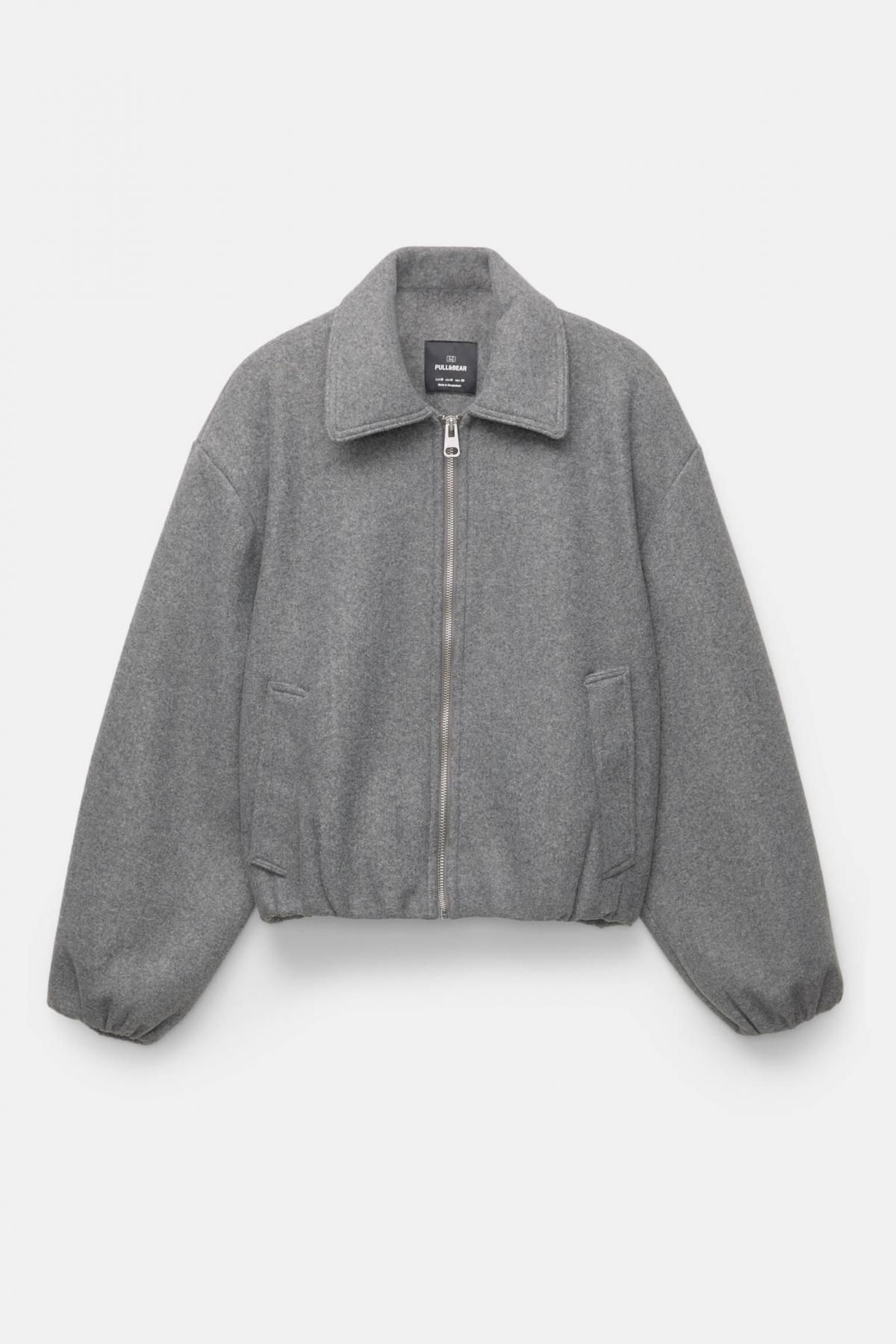 풀앤베어 테크니컬 벌룬핏 클로스 봄버 재킷 7700/356 MEDIUM GREY - 메인 이미지