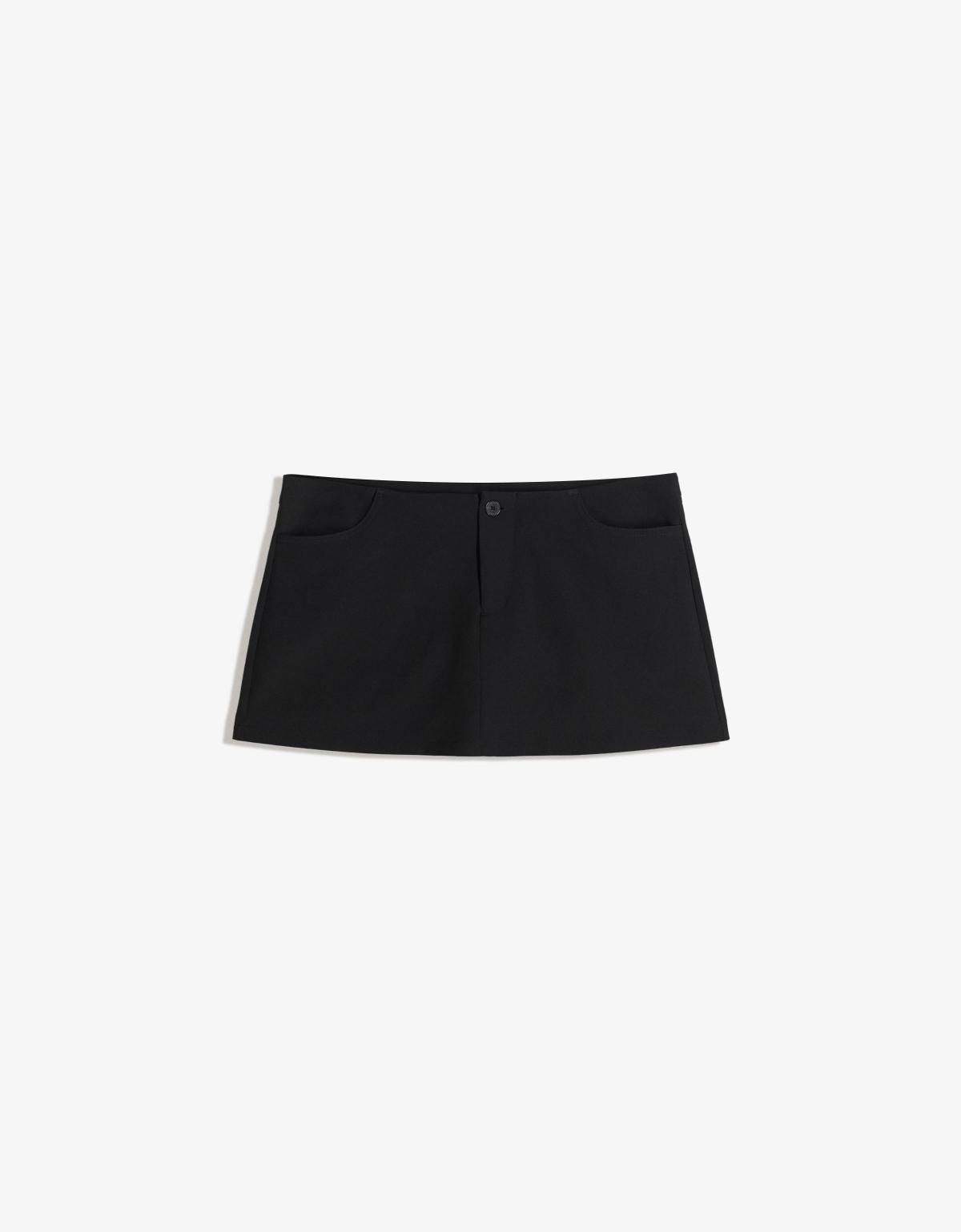 버쉬카 테일러드 하이웨이스트 미니 스커트 6084/741 BLACK - 상품 이미지