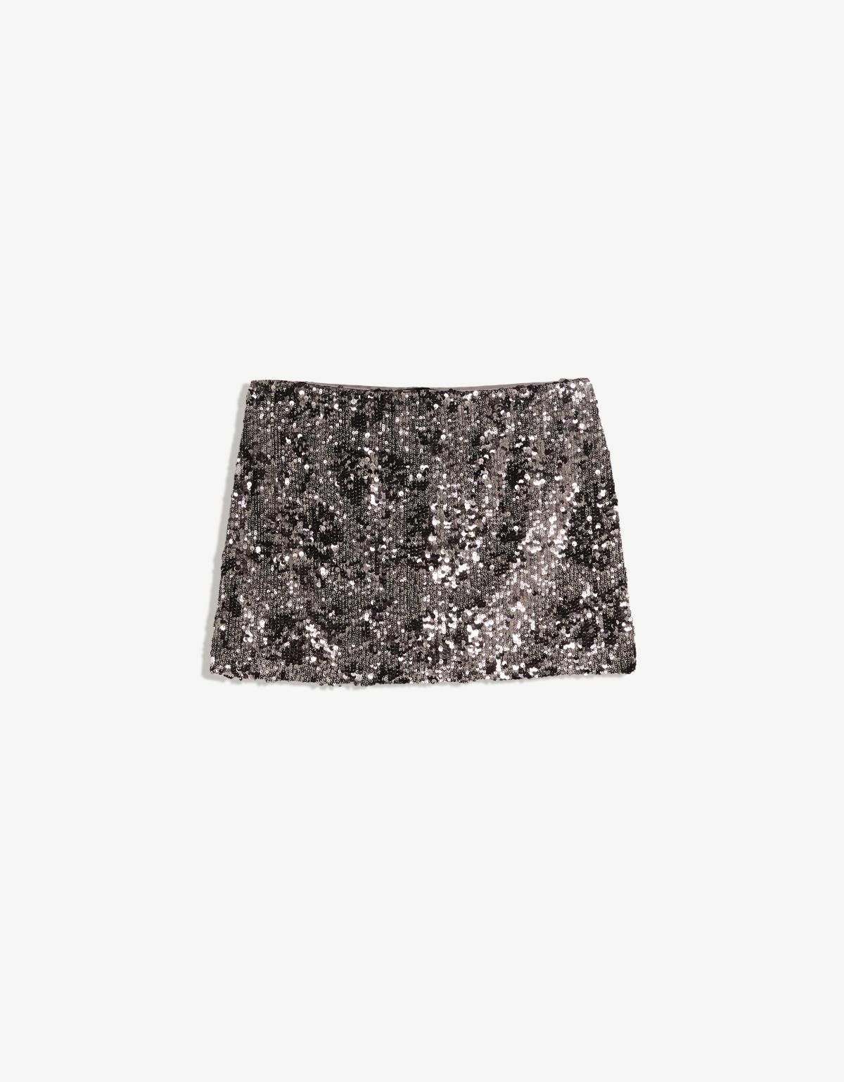 버쉬카 글리터 시퀸 미니 스커트 6091/662 DARK GREY - 상세 이미지 3