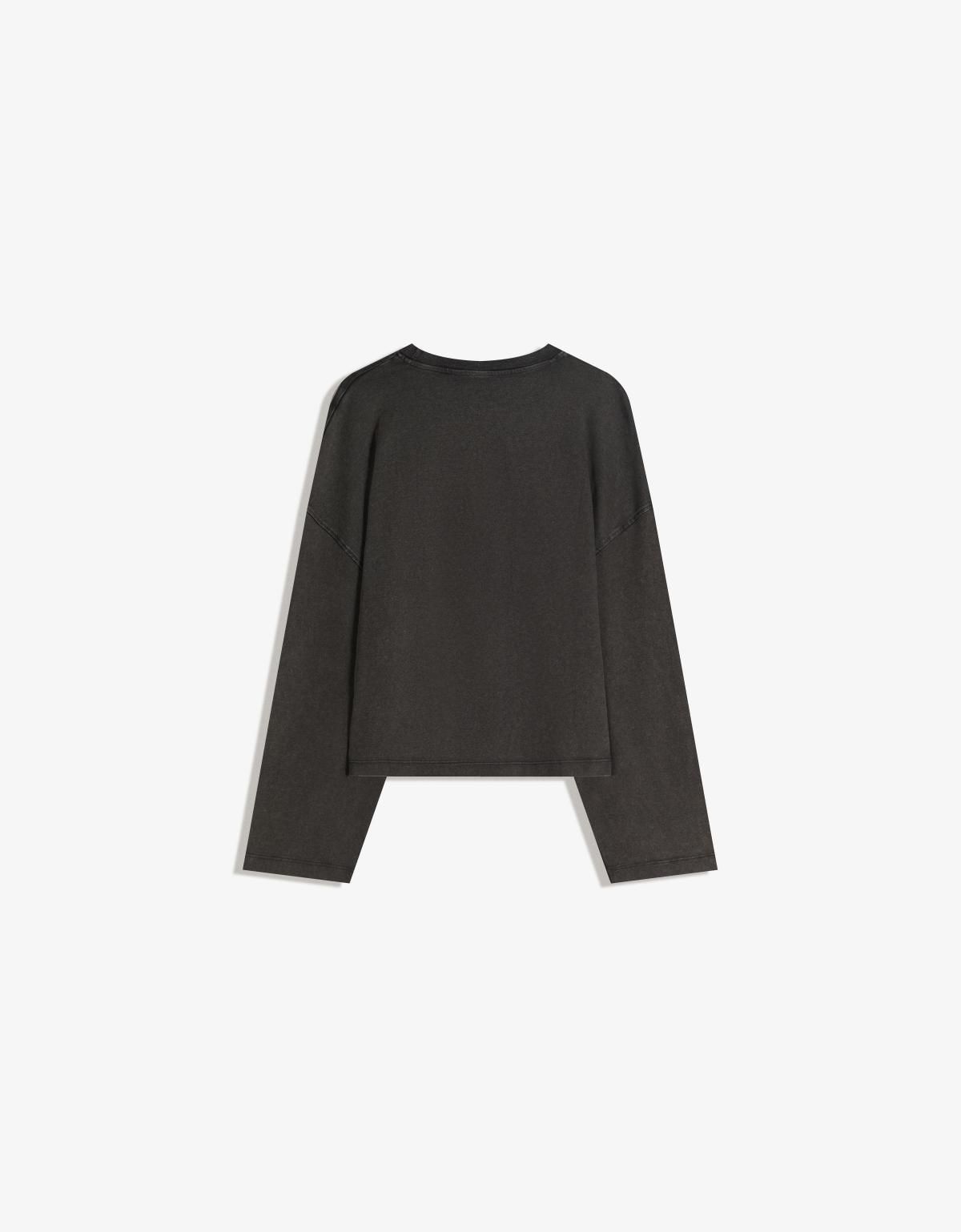 버쉬카 베이직 프린트 긴팔 티셔츠 7547/443 DARK GREY - 상세 이미지 3