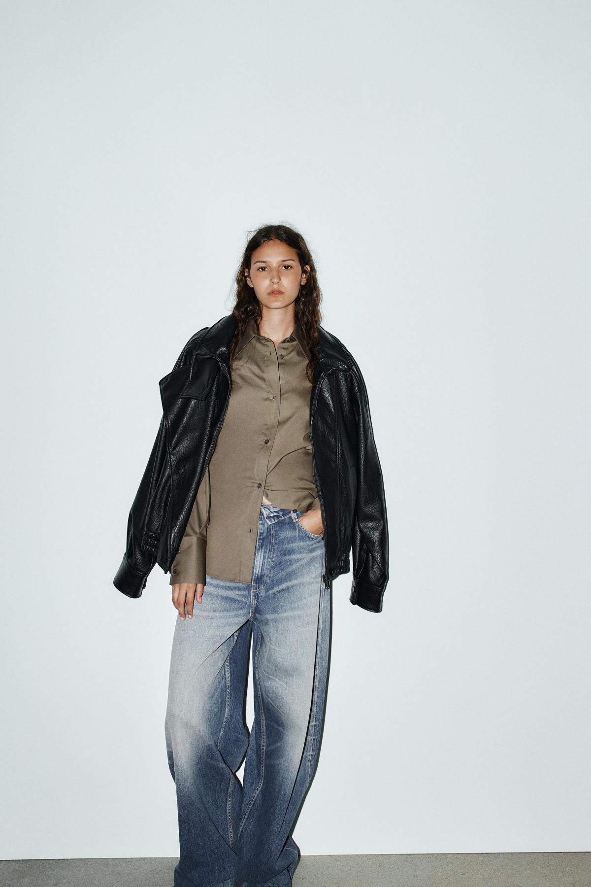 자라 미니멀 테크니컬 슬림핏 헴 셔츠 9002/250 TAUPE GREY - 상세 이미지 2