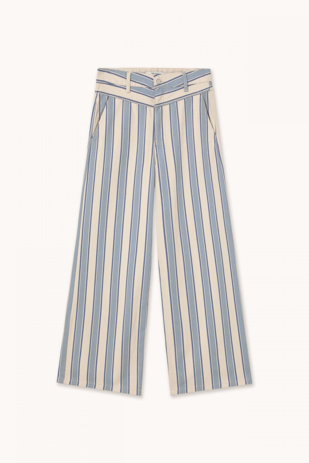 타이니코튼 다크바닐라 스트라이프 와이드 팬츠 AW25-648R01 DARK VANILLA - 상품 이미지