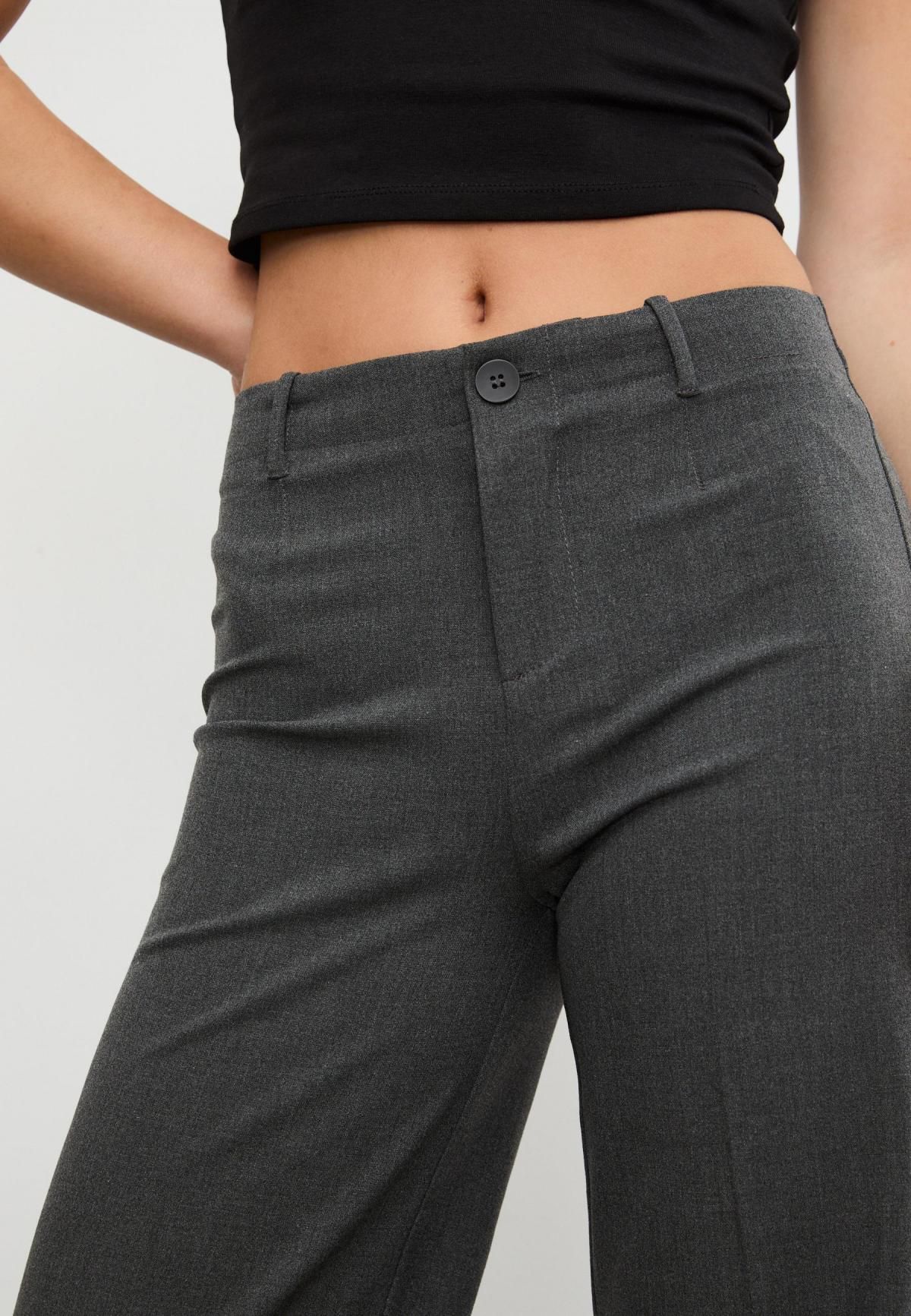 스트라디바리우스 와이드핏 테크니컬 슬랙스 팬츠 8272/198 DARK GREY - 상세 이미지 5