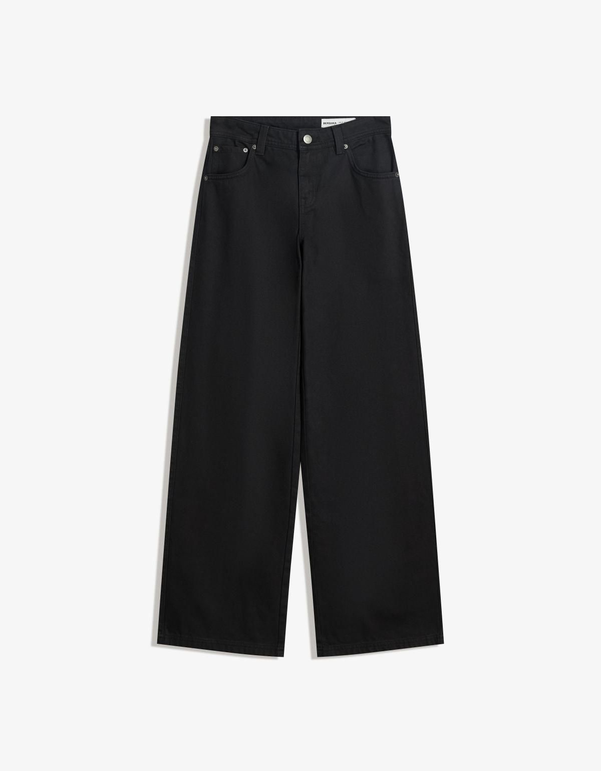 버쉬카 라인스톤 스트레이트핏 로우웨이스트 팬츠 5138/335 BLACK - 상품 이미지