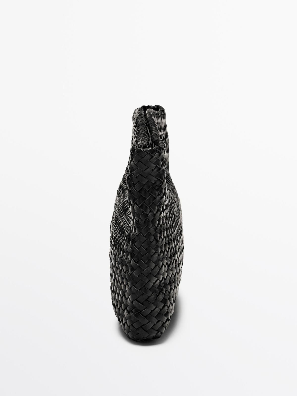 마시모두띠 프리미엄 우븐 나파 레더 미니백 6923/606 BLACK - 상세 이미지 2