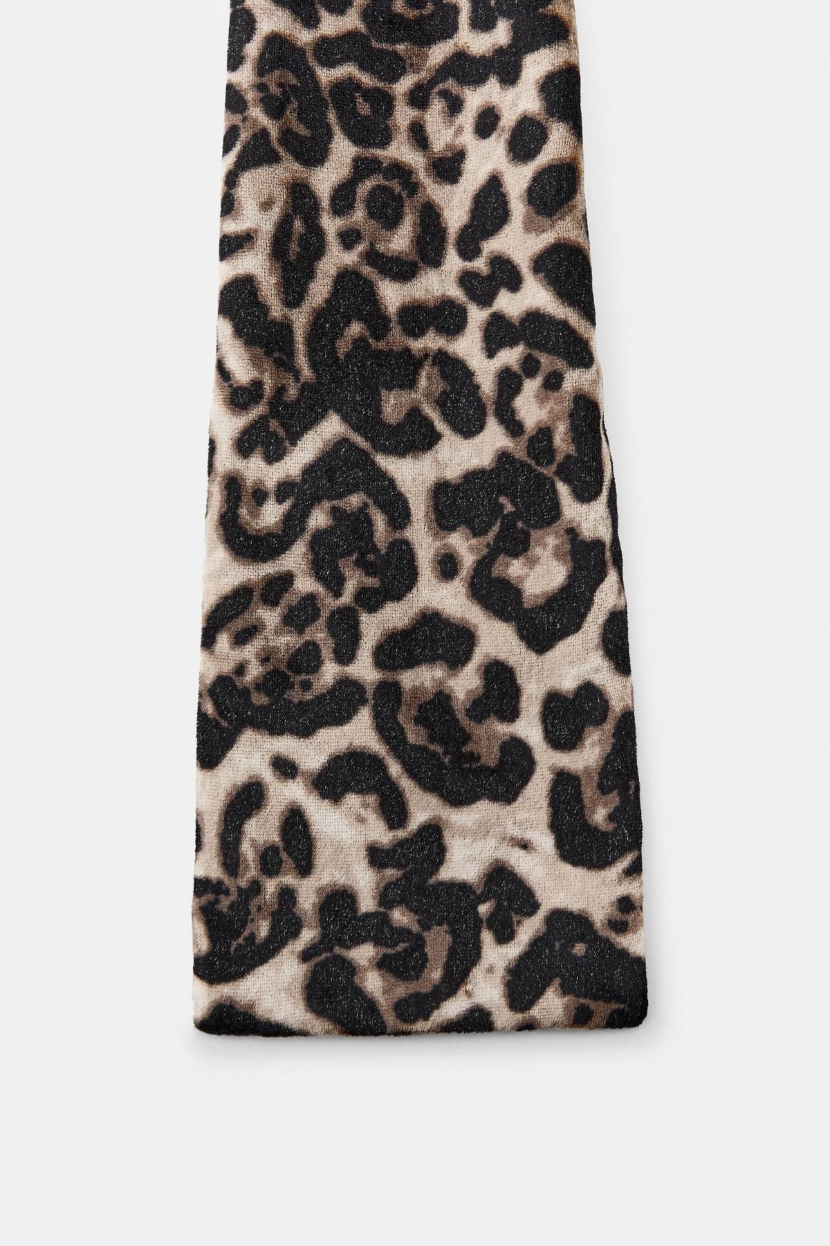 자라 애니멀프린트 벨벳 스카프 5344/205 LEOPARD - 상세 이미지 3