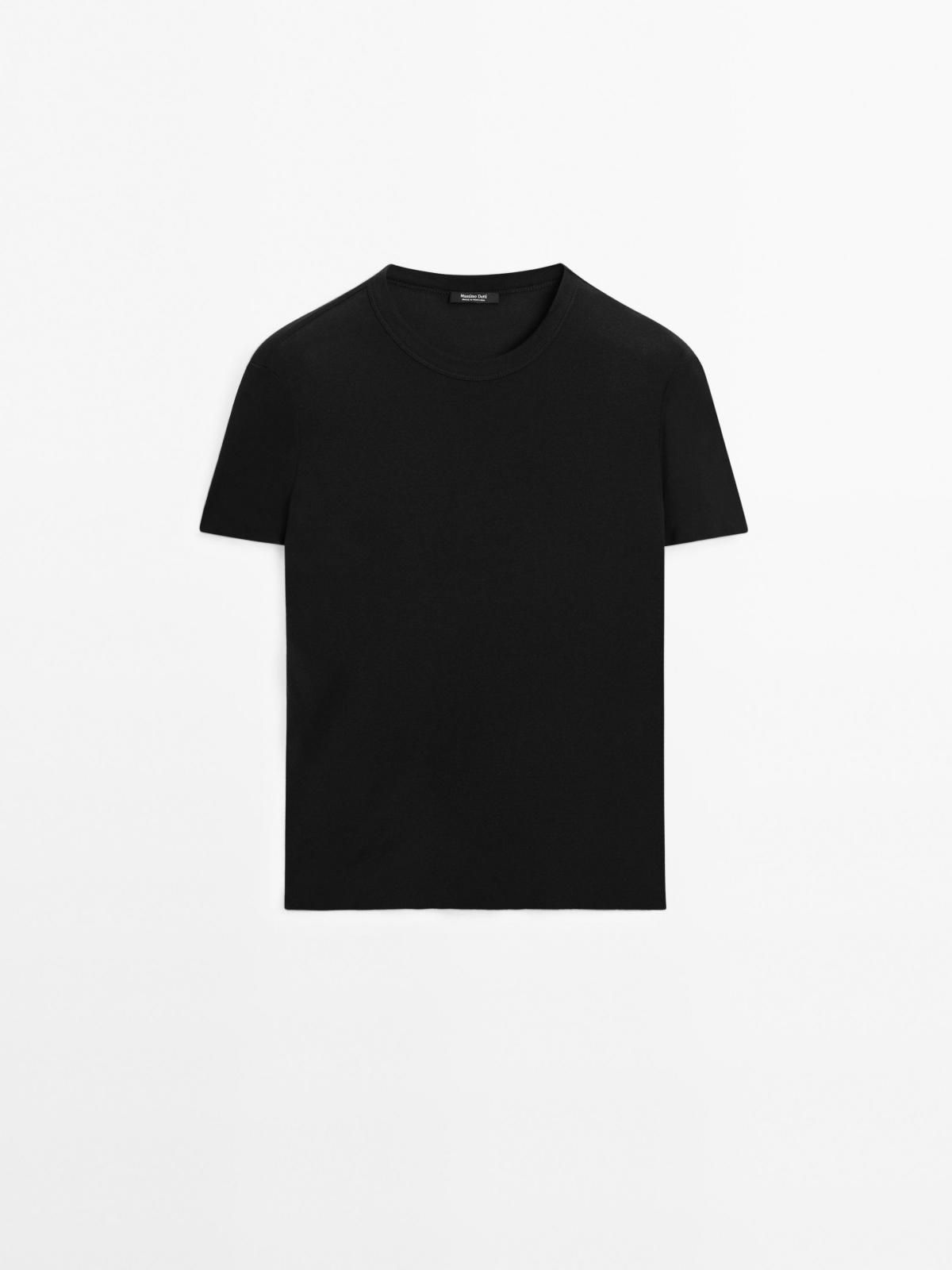 마시모두띠 미니멀 블랙 플로우 반팔 티셔츠 6802/500 BLACK - 상품 이미지