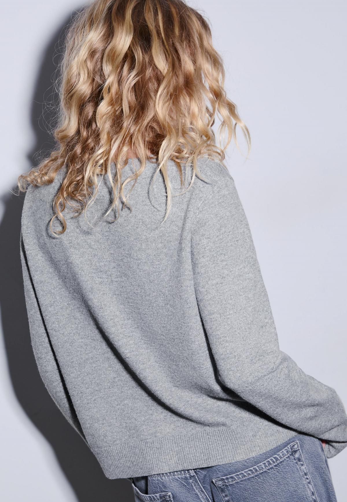 스트라디바리우스 소프트터치 라운드넥 니트 버튼업 가디건 5034/465 DARK GREY 이미지 6