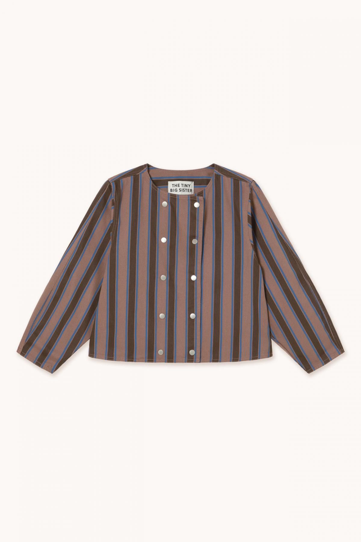 타이니코튼 스트라이프 테크니컬 모카 코튼 재킷 AW25-646S37 ONE COLOR - 상품 이미지