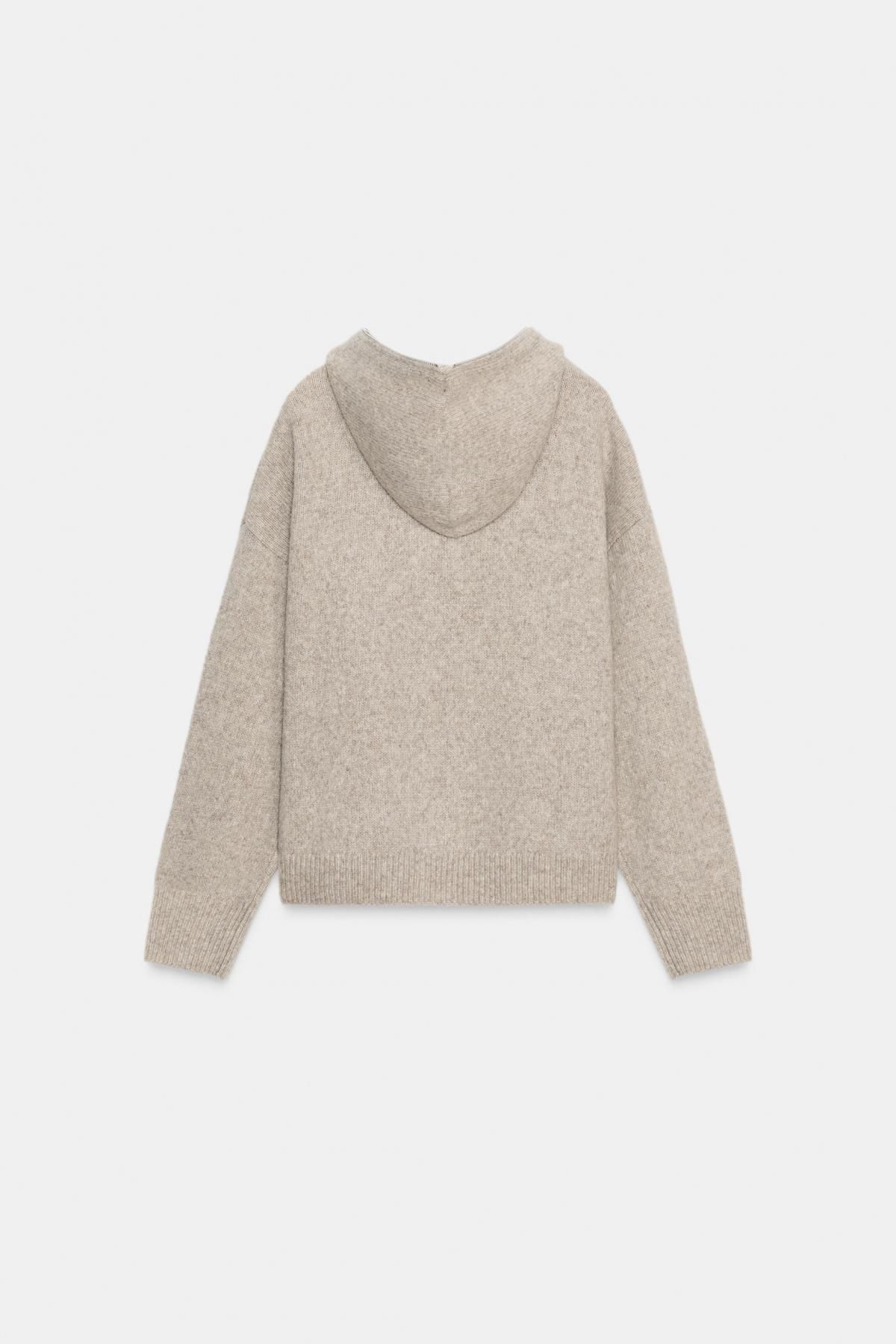 자라 프리미엄 울 후드 집업 재킷 5755/132 BEIGE - 상세 이미지 2