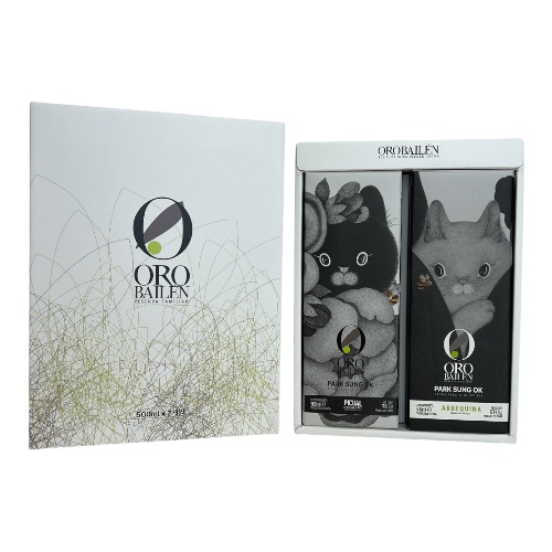 오로바일렌 X 박성옥 아트콜라보 엑스트라버진 올리브오일 아르베키나 500ml 이미지 4