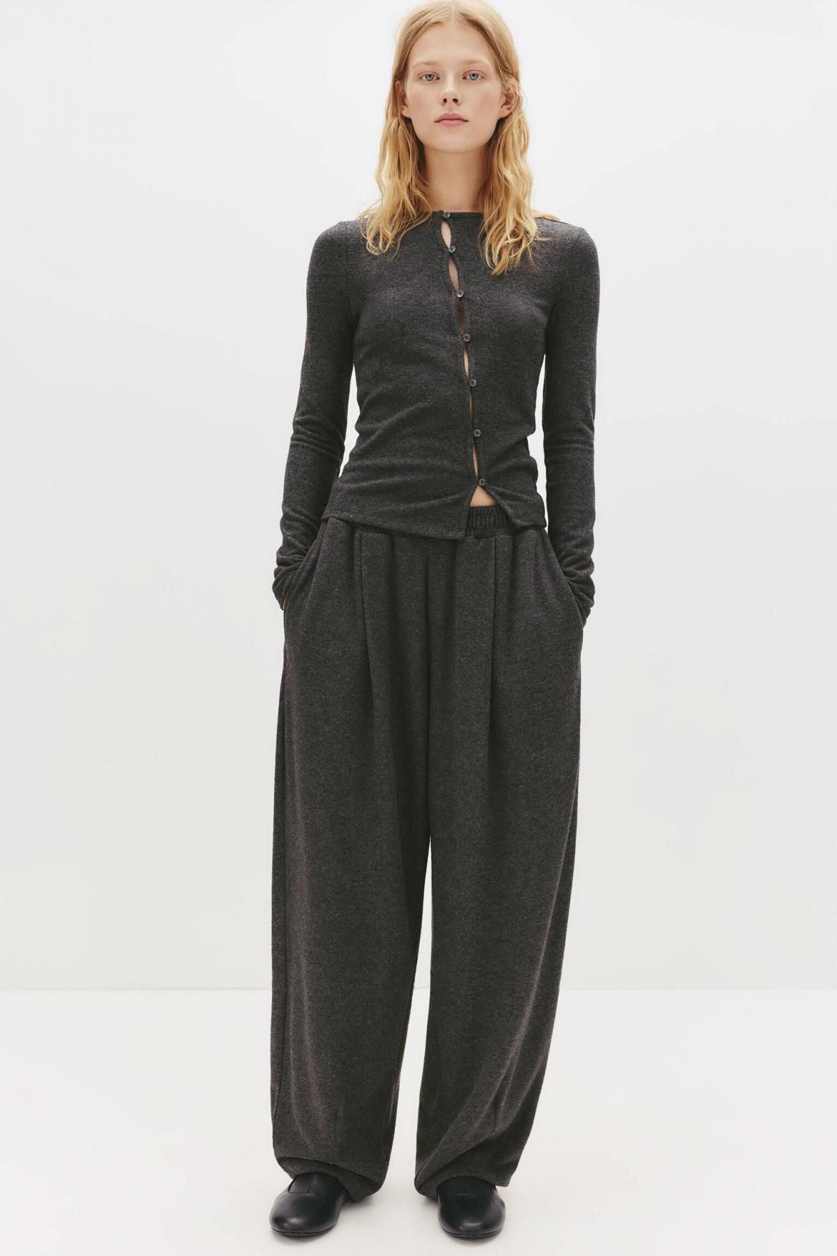 풀앤베어 소프트터치 니트 배럴 팬츠 7675/351 ANTHRACITE GREY - 상세 이미지 2
