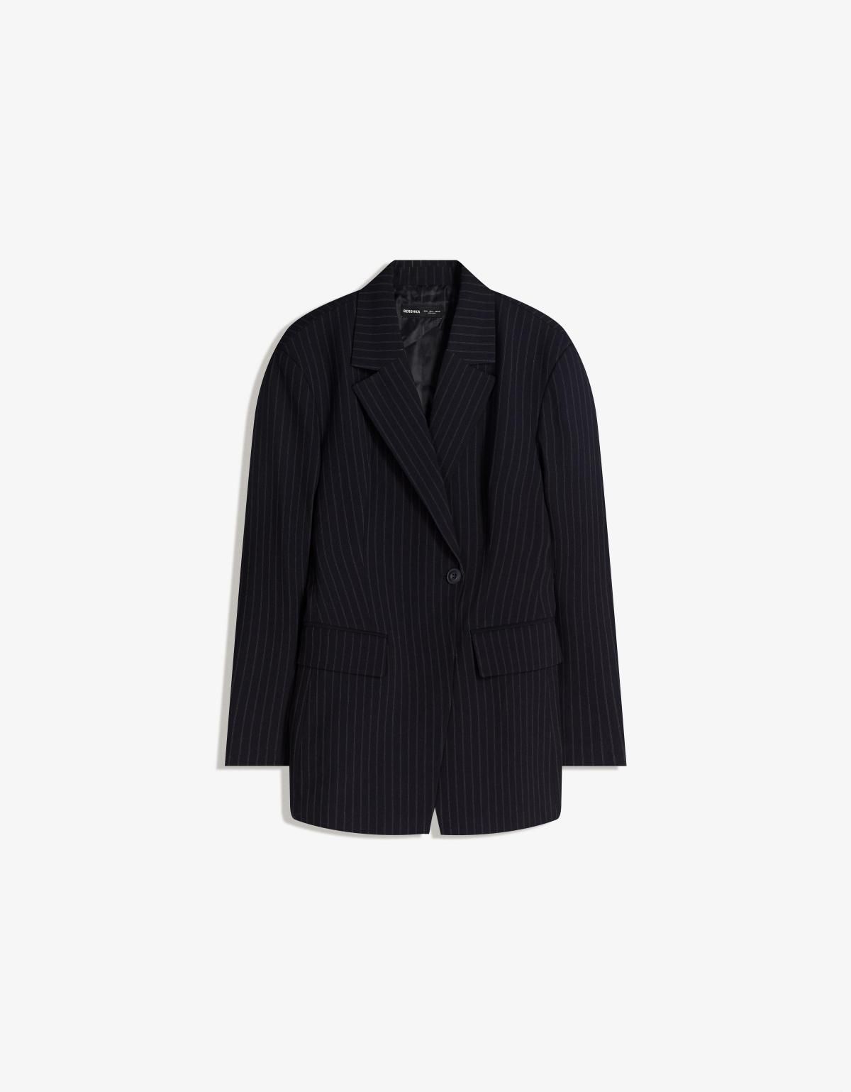 버쉬카 클래식 테일러드 스트라이프 사이드 버튼 블레이저 6541/710 NAVY - 상세 이미지 3