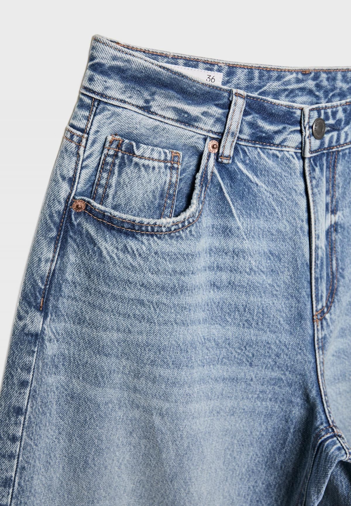 스트라디바리우스 트렌디 와이드핏 데님 와이드 청바지 4893/243 MEDIUM DENIM WASH - 상세 이미지 2