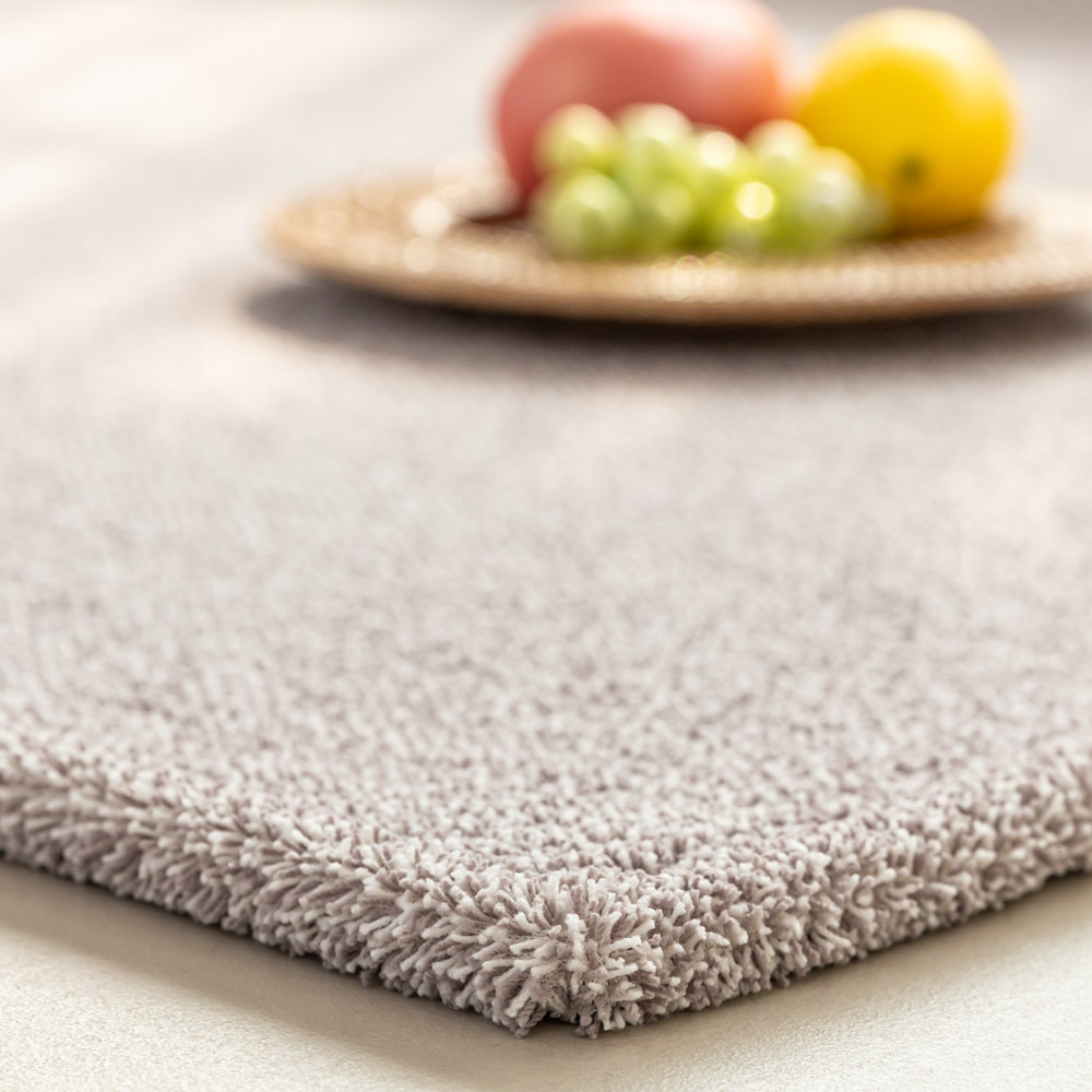 먼지없는 워셔블 장모 온감 러그 대형 거실 침실 원룸 노바 라이트그레이, 100x150