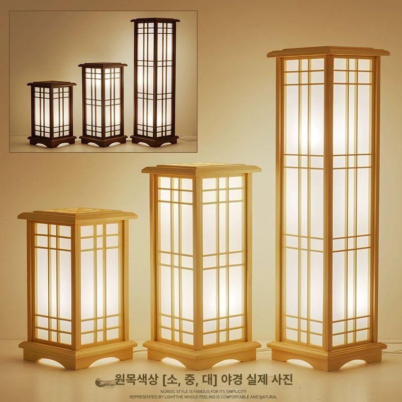 한식집 한옥등 전통등 웜라이트 무드등 실내 전통 식당 카페 인테리어 매장용 복도 조명 내추럴우드 45cm LED 화이트 - 상세 이미지 2