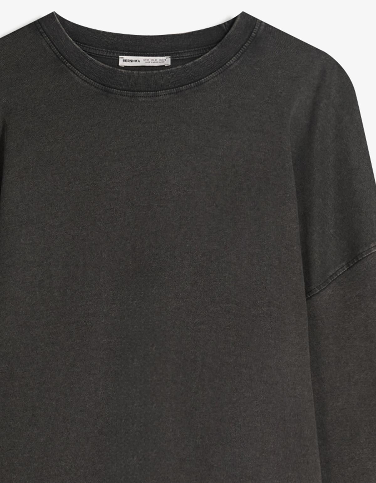 버쉬카 베이직 프린트 긴팔 티셔츠 7547/443 DARK GREY - 상세 이미지 4