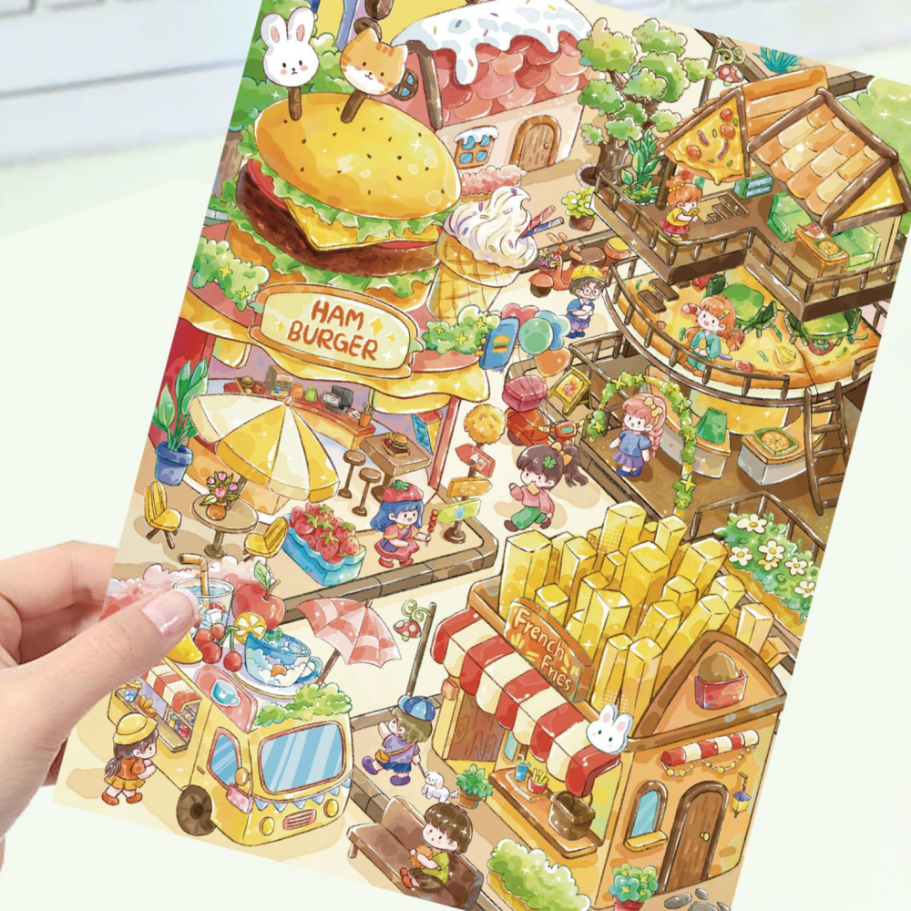 3d방꾸미기스티커 대형 푸드타운 이미지 1