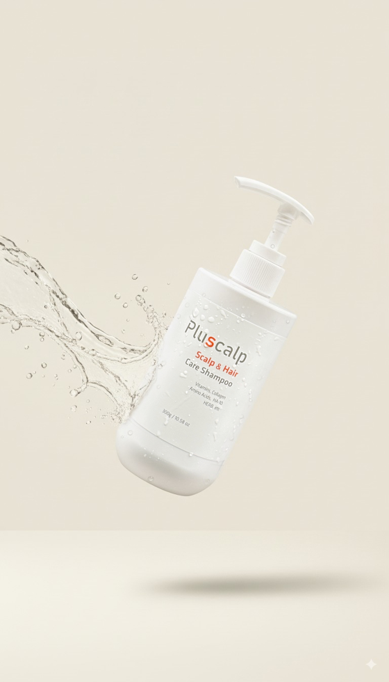 플러스칼프 두피 샴푸 히알루론산 콜라겐 쿨링 비듬케어 300ml 이미지 2