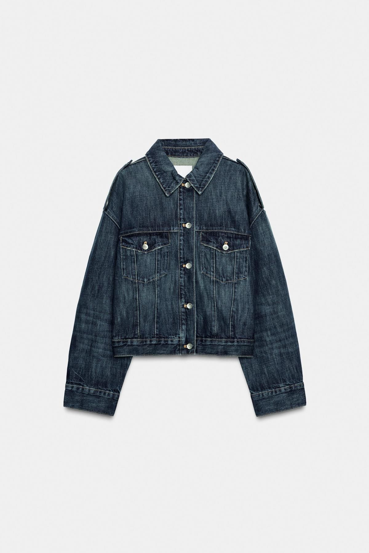 자라 빈티지 데님 테크니컬 숏 재킷 5252/275 NAVY BLUE - 메인 이미지