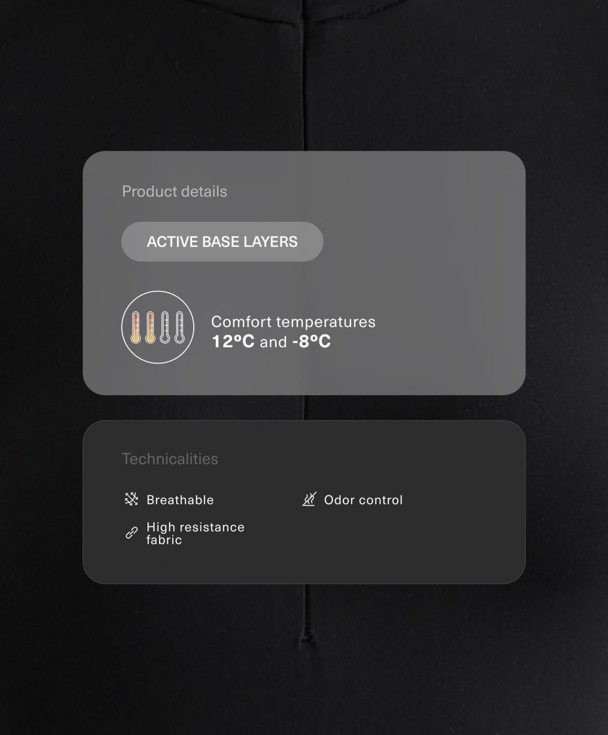 오이쇼 하프집 하이넥 베이스레이어 바디슈트 0390/640 BLACK - 상세 이미지 3