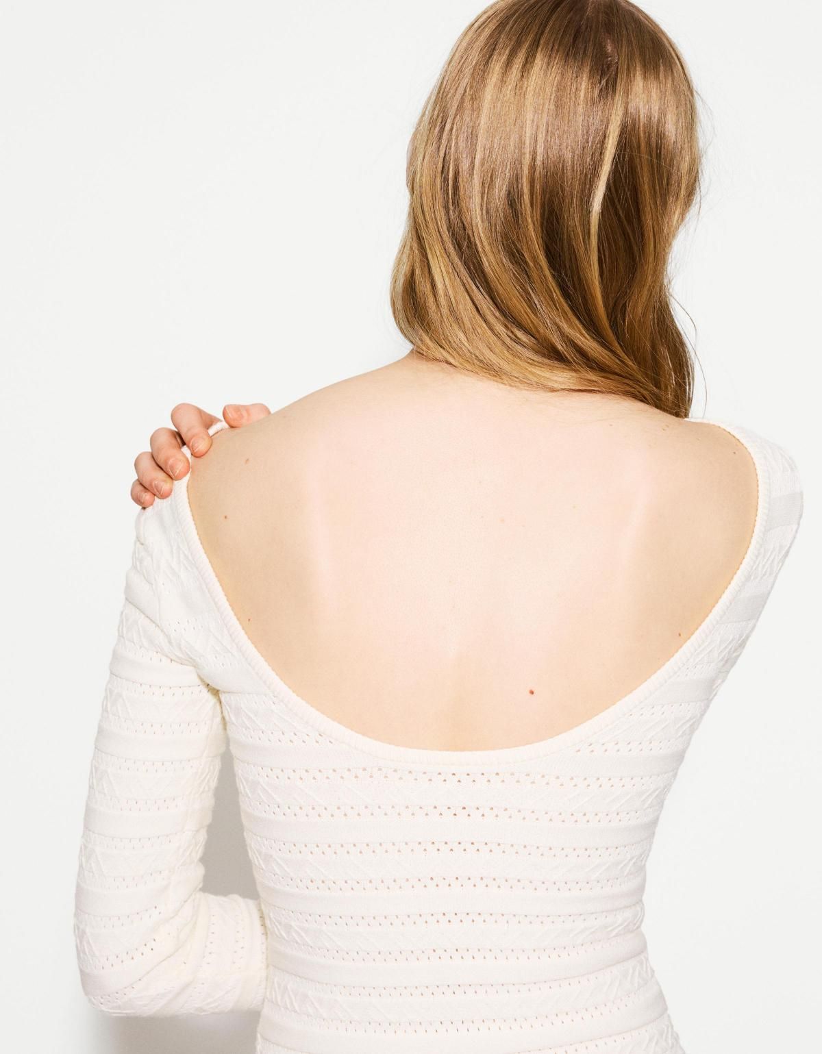 버쉬카 아이보리 텍스처 미디 원피스 0641/376 CREAM - 상세 이미지 5