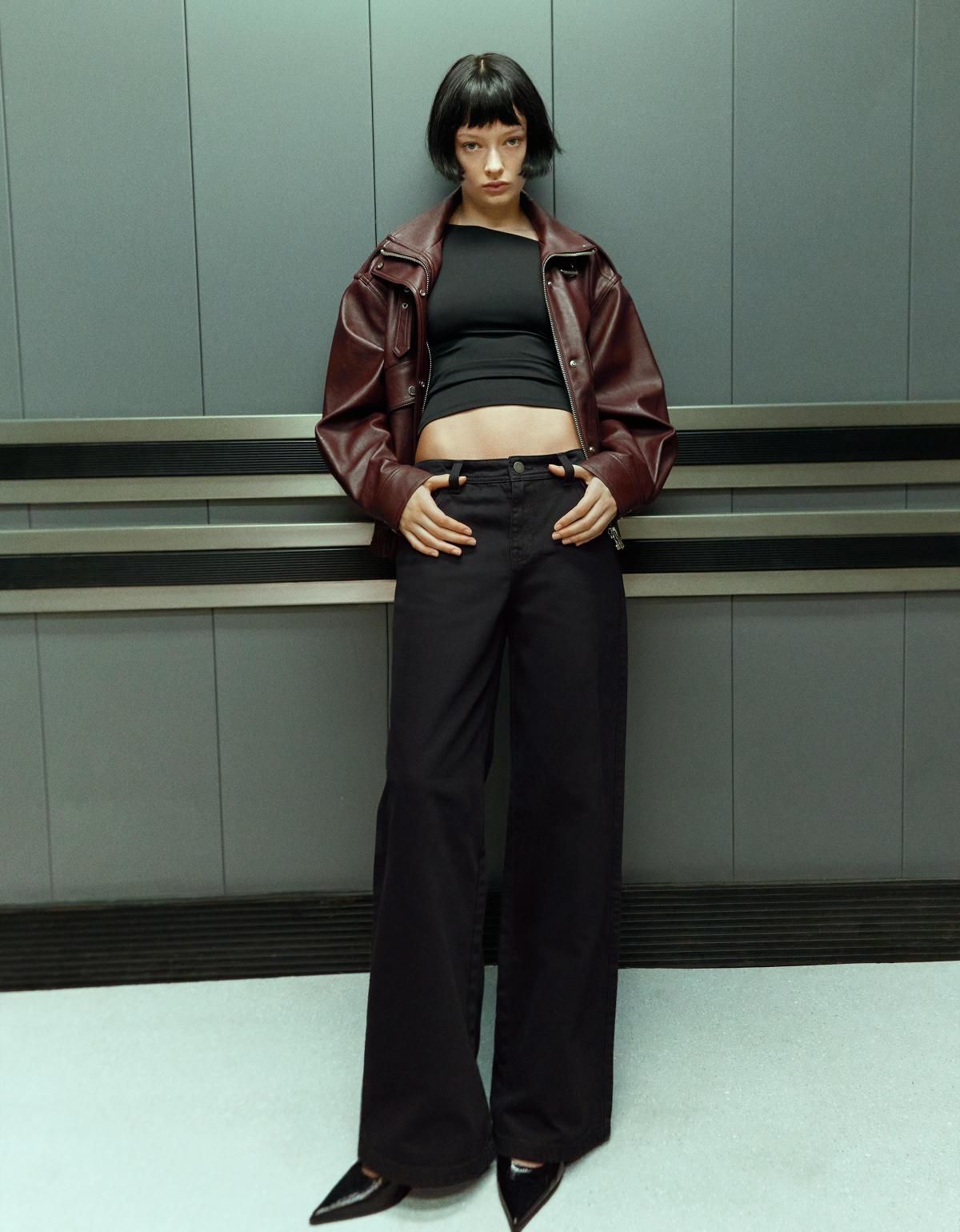 버쉬카 라인스톤 스트레이트핏 로우웨이스트 팬츠 5138/335 BLACK - 상세 이미지 3