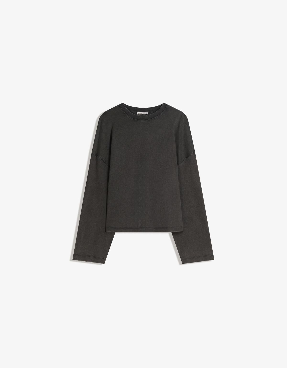 버쉬카 베이직 프린트 긴팔 티셔츠 7547/443 DARK GREY - 상세 이미지 2