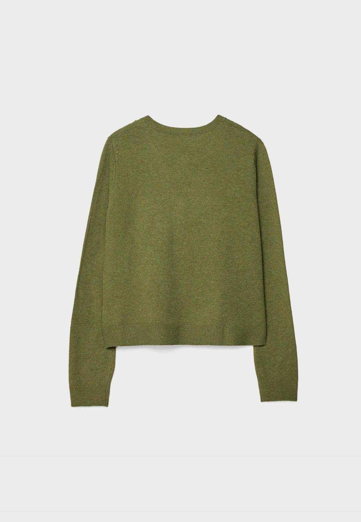 스트라디바리우스 소프트터치 라운드넥 니트 버튼업 가디건 5034/465 OLIVE GREEN - 상세 이미지 2