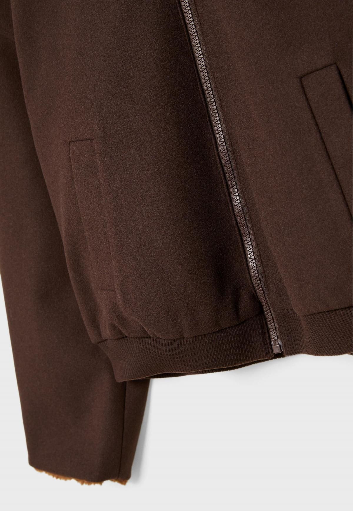 스트라디바리우스 리버시블 테크니컬 페이크퍼 칼라 재킷 8623/733 BROWN - 상세 이미지 3